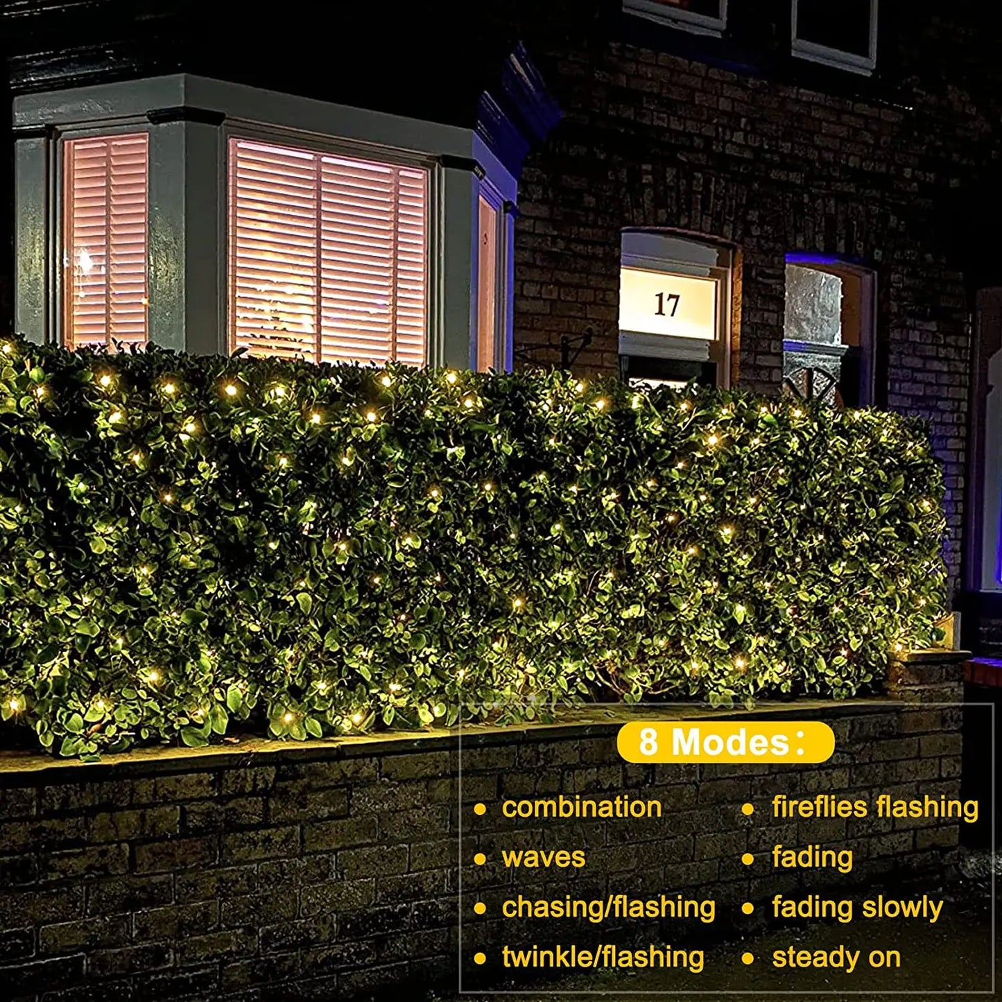 Solar Mesh Net Light Waterproof Garland Outdoor Led String Light 8 Mode 3M X 2M For New Year Decor Christmas Decorations 2025