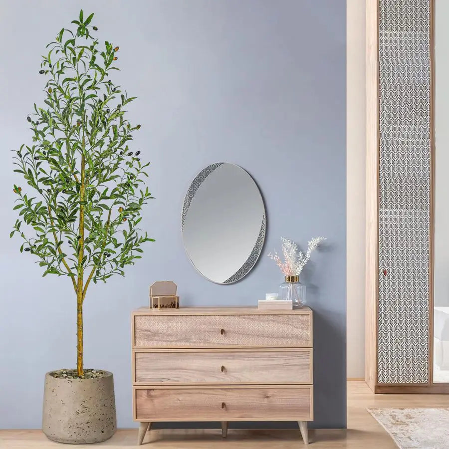 Olive Tree Artificial Plant With Planter For Home Office Decor
