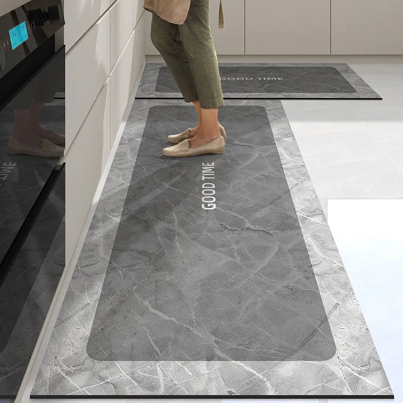 Carpet for Kitchen Floor Mat Marble Leather Waterproof Oil-proof Rug Non-slip Area Rugs Home Decor Alfombra Vinilicas Cocina