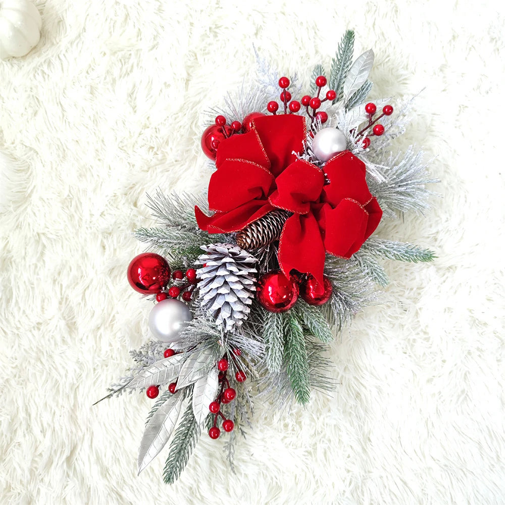FZCSPEED Christmas Wreath for Front Door Christmas Collection Wreaths Artificial Festival Decor for Indoor Outdoor Wall Window