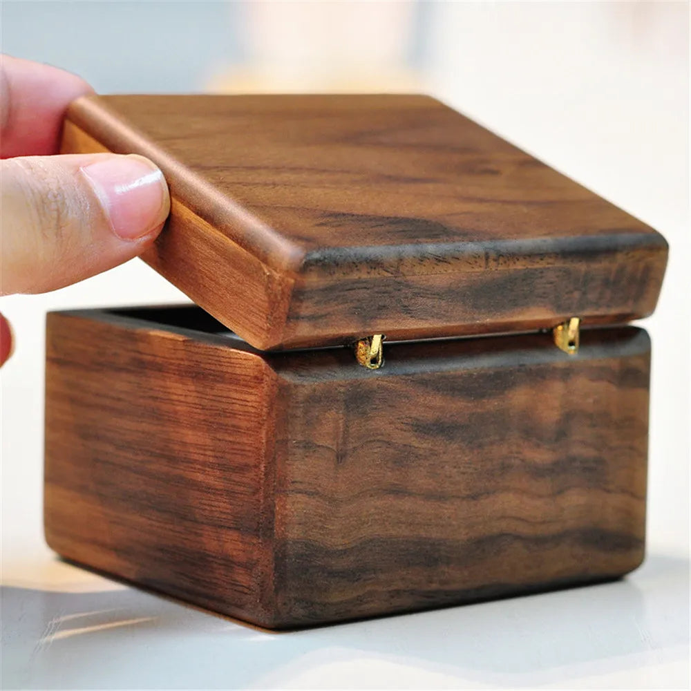 Wooden Photo Music Box Walnut Wood Customizable Clockwork Musical Box Summer Happy Birthday You Are My Sunshine La Vie En Rose