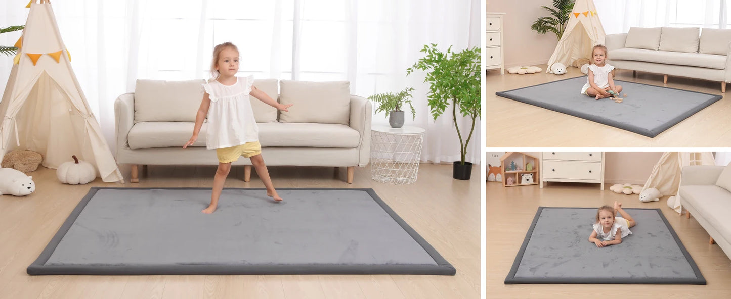 Large Coral Velvet Solid Carpet Living Room Bedroom Bedside Sofa Mat Home Rug Floor Floor Carpet Decoration Mat