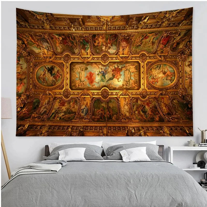 Renaissance Tapestry Oil Painting Art Tapestry Hippie Wall Hanging Tapestries Hanging Tarot Hippie Bedroom Dorm Wall Art Decor