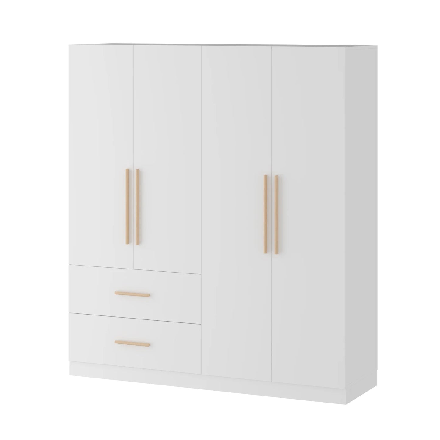 Fufu Gaga Modern Wardrobe Armoire Closet With Drawers White