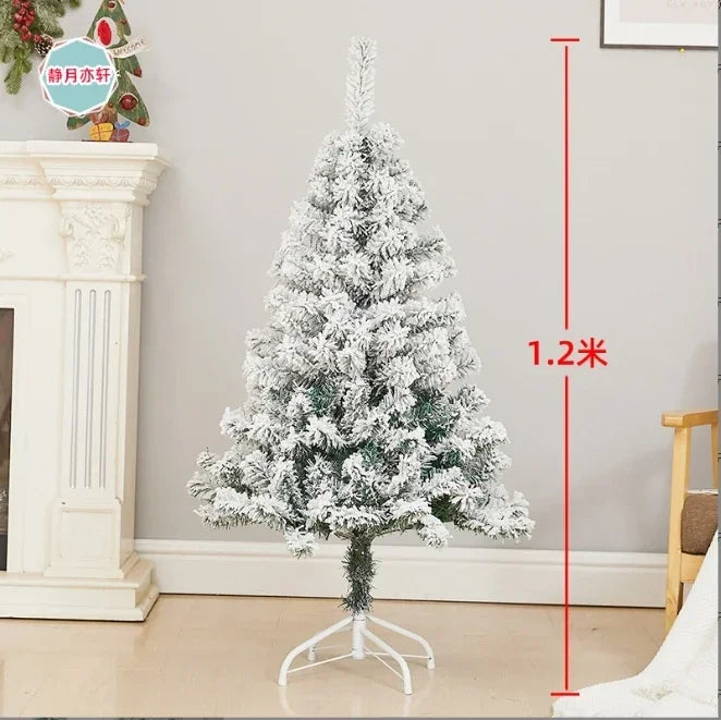 BeauNook-90/120/150/180cm Christmas Tree Decoration Set Christmas Trees Ornaments Snow New Year Party Holiday Outdoor Home Decor