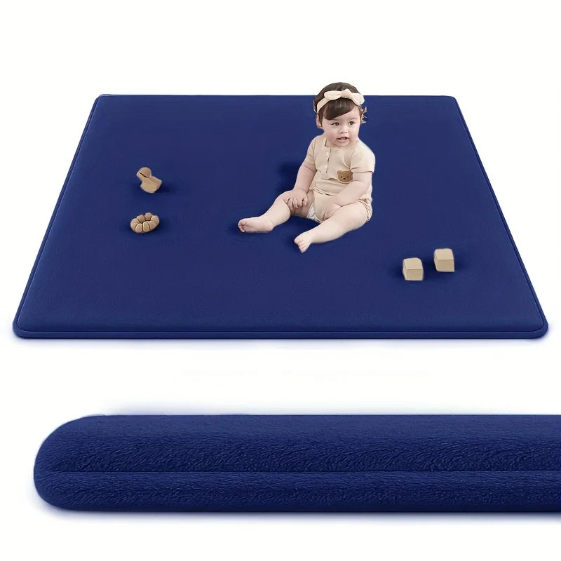 1.3inch Thick Baby Play Mat for Tummy Time Memory Foam Carpet Large Crawling Soft Velvet Non-Slip Nursery Rug for Floor Kids