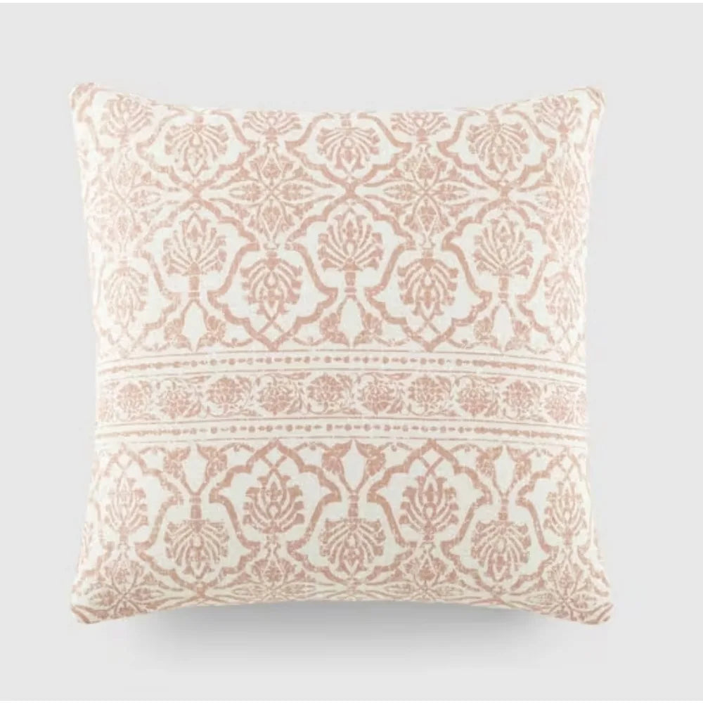 Antique Floral Natural Elegant Patterns Cotton 20 in. x 20 in. Decor Throw Pillow