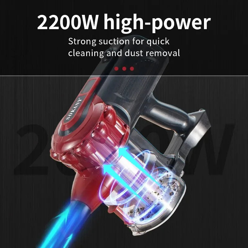 European multi-functional household kitchen living room carpet high-power dust removal vacuum cleaner rod type large suction