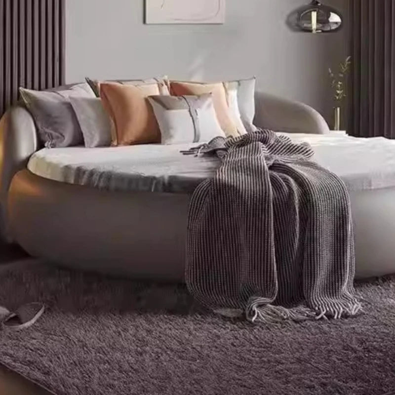 Nordic King Bed No Matress 220x220cm Kids Boys Lounge Bed Frames Full Size Camas De Matrimonio Dormitorio House Accessories