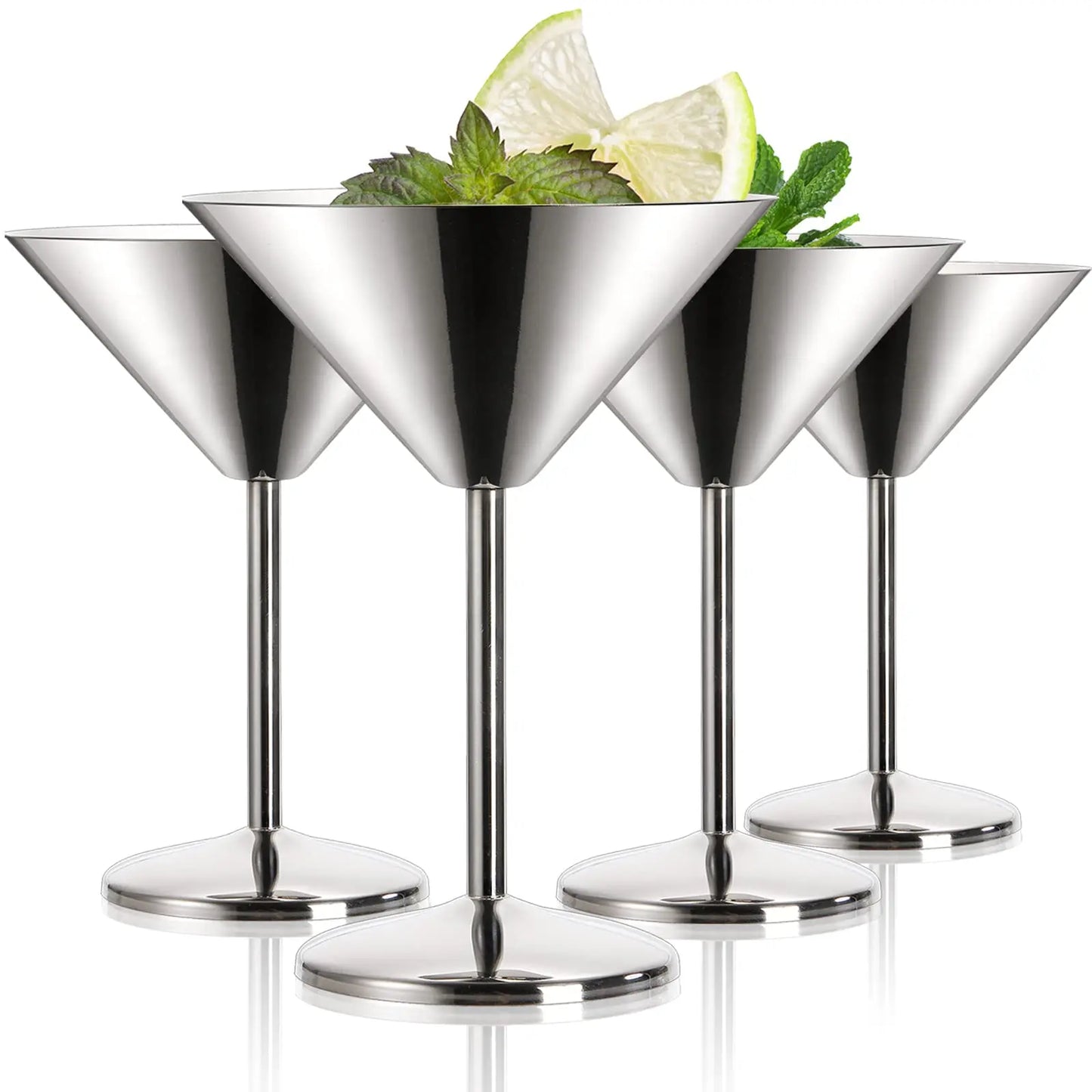304 Stainless Steel Martini Glasses Set For Bar And Events
