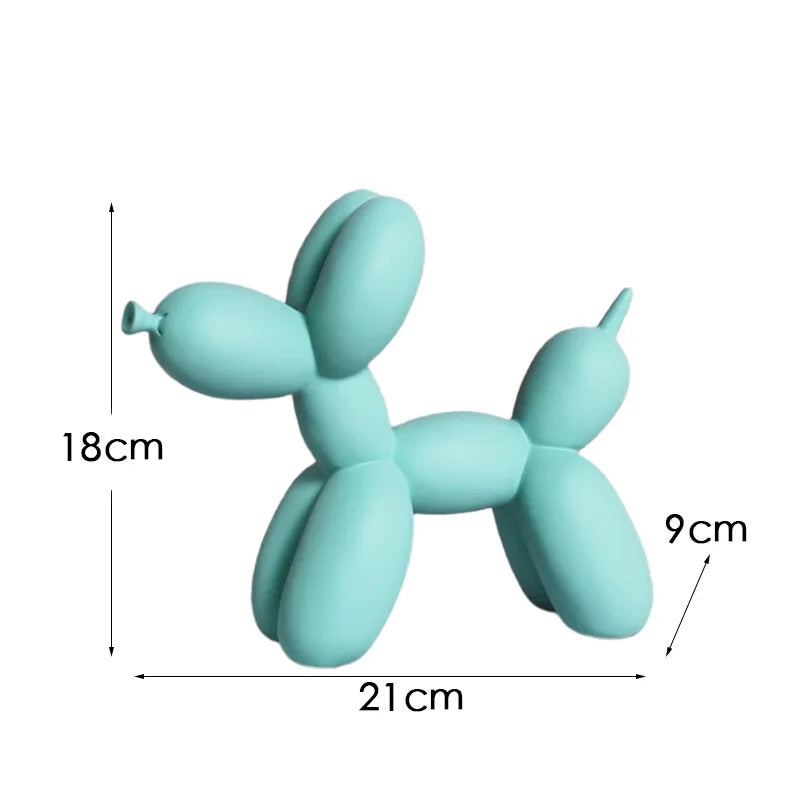 Whimsical Water-Transfer Balloon Dog Sculpture-Dazzling Graffiti Art Decor for Living Room/Entryway,Vibrant TV Stand Centerpiece