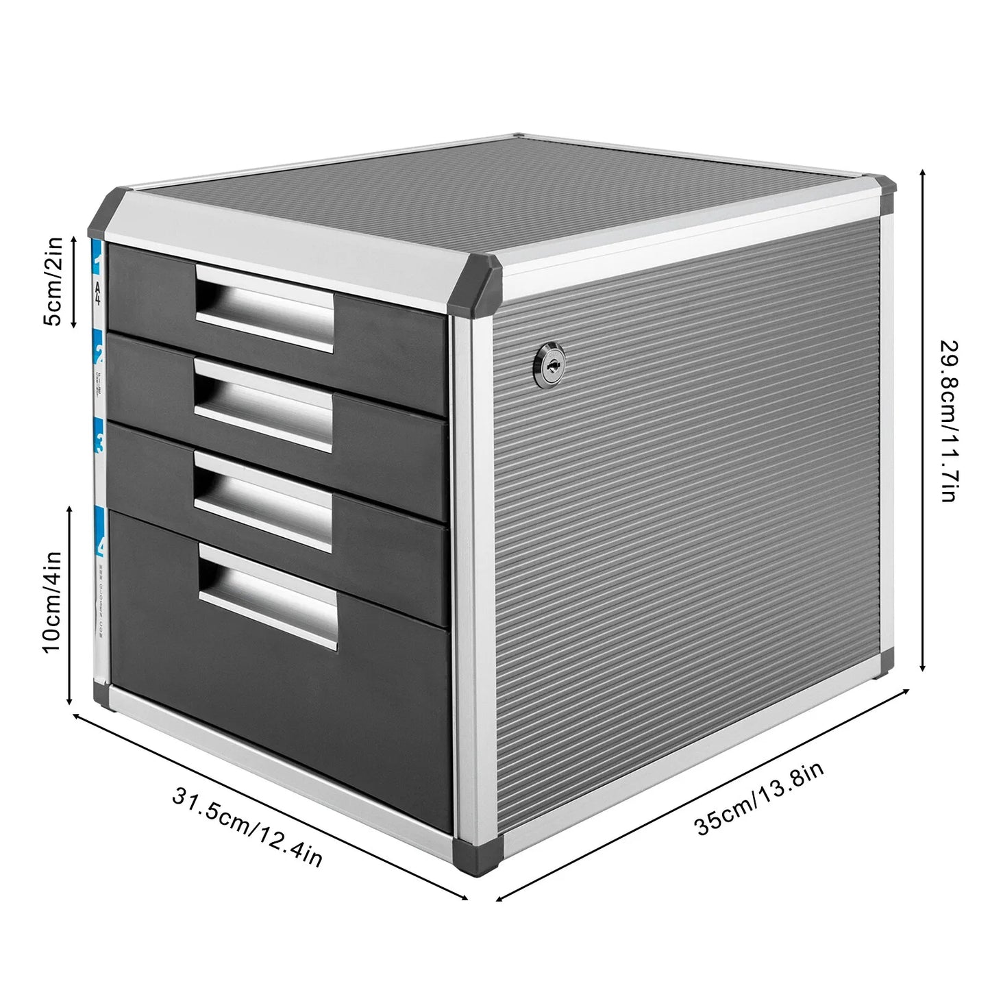 Locking Drawer Cabinet Desk Organizer - Home Office Desktop File Storage Box??