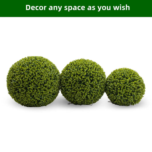 New Topiary Balls Artificial Outdoor Set of 2, Artificial Topiary Cedar Balls for Home Wedding Decor Green 44/48/54/55/59/63 CM