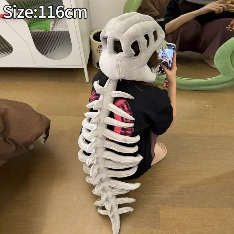 New Alien Skeleton Dinosaur Mask Funny Costume Headwear Horror 3D Dinosaur Skeleton Halloween Decor Party Dress up Accessories
