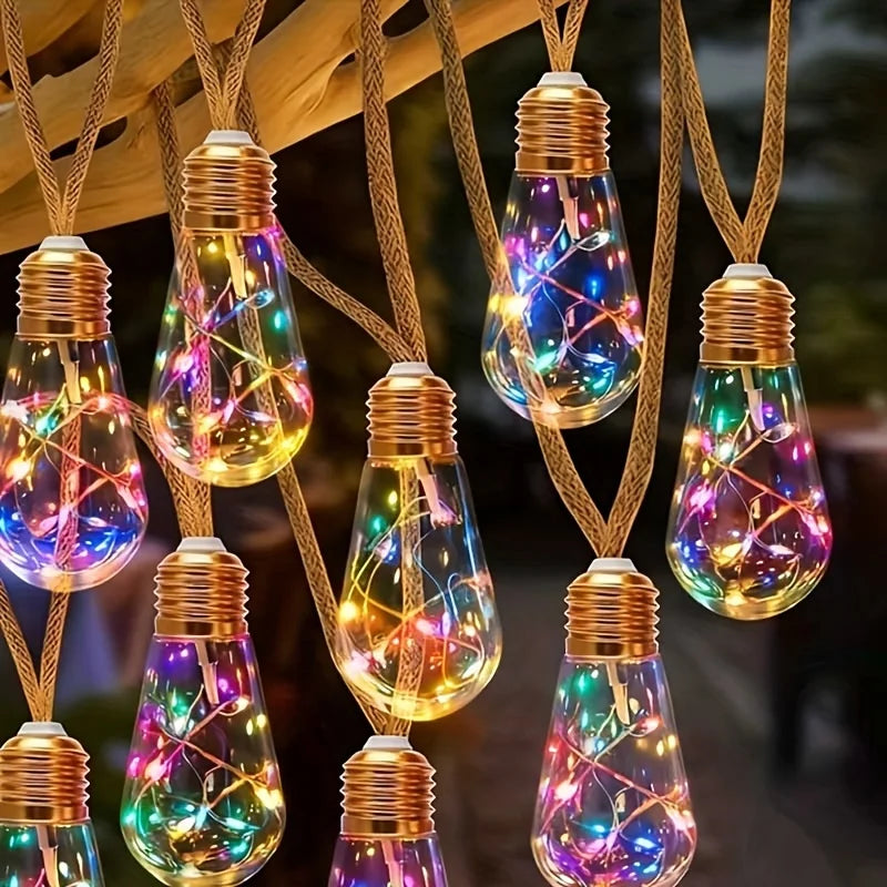 Solar Fairy Lights IP44 Waterproof Unbreakable Bulbs 8 Modes