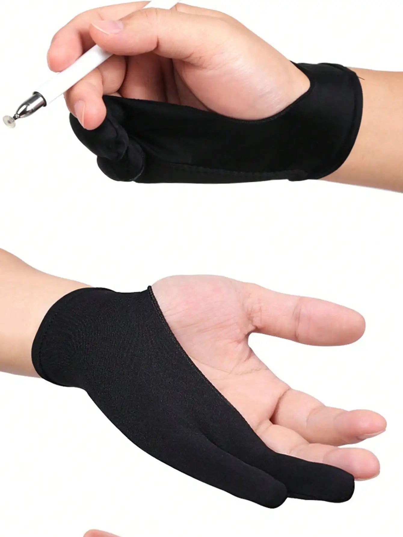 1 Painting Double Finger Anti Touch Painting Glove, Used For Drawing Left And Right Gloves Of Tablet Computers, Used For Classroom Outdoor, Party Painting Paint Without Touching Hands,Back To School,School Supplies