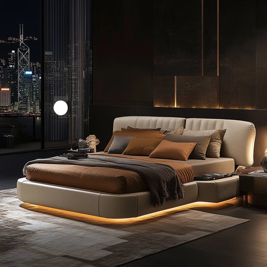 Elegant Multifunctional King Size Bed Luxurious Design Ultimate Comfort Transformr Bedroomto A Relaxing Oasis Decoration