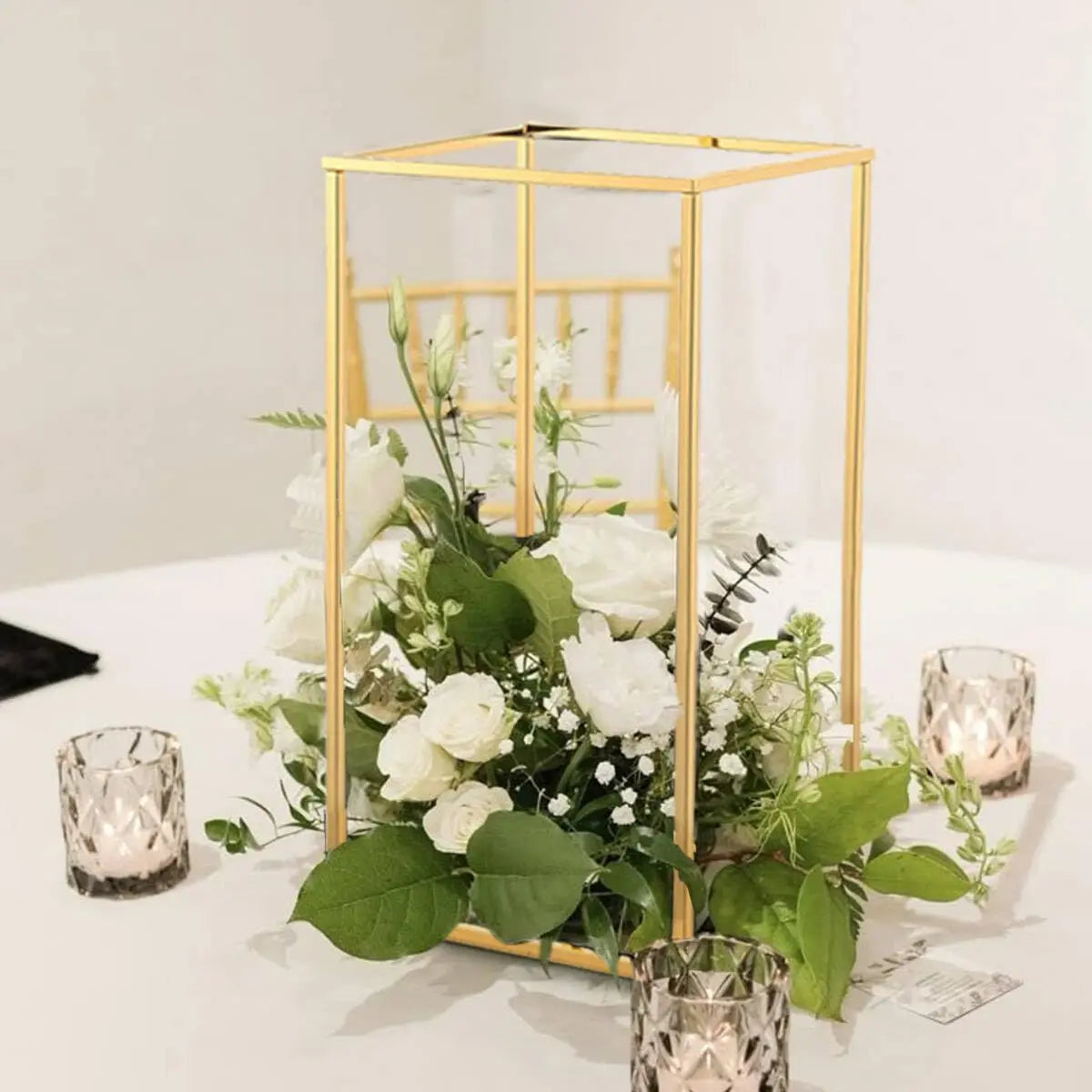 Hign-Concerned Wedding Table Centerpiece Metal Vase Set