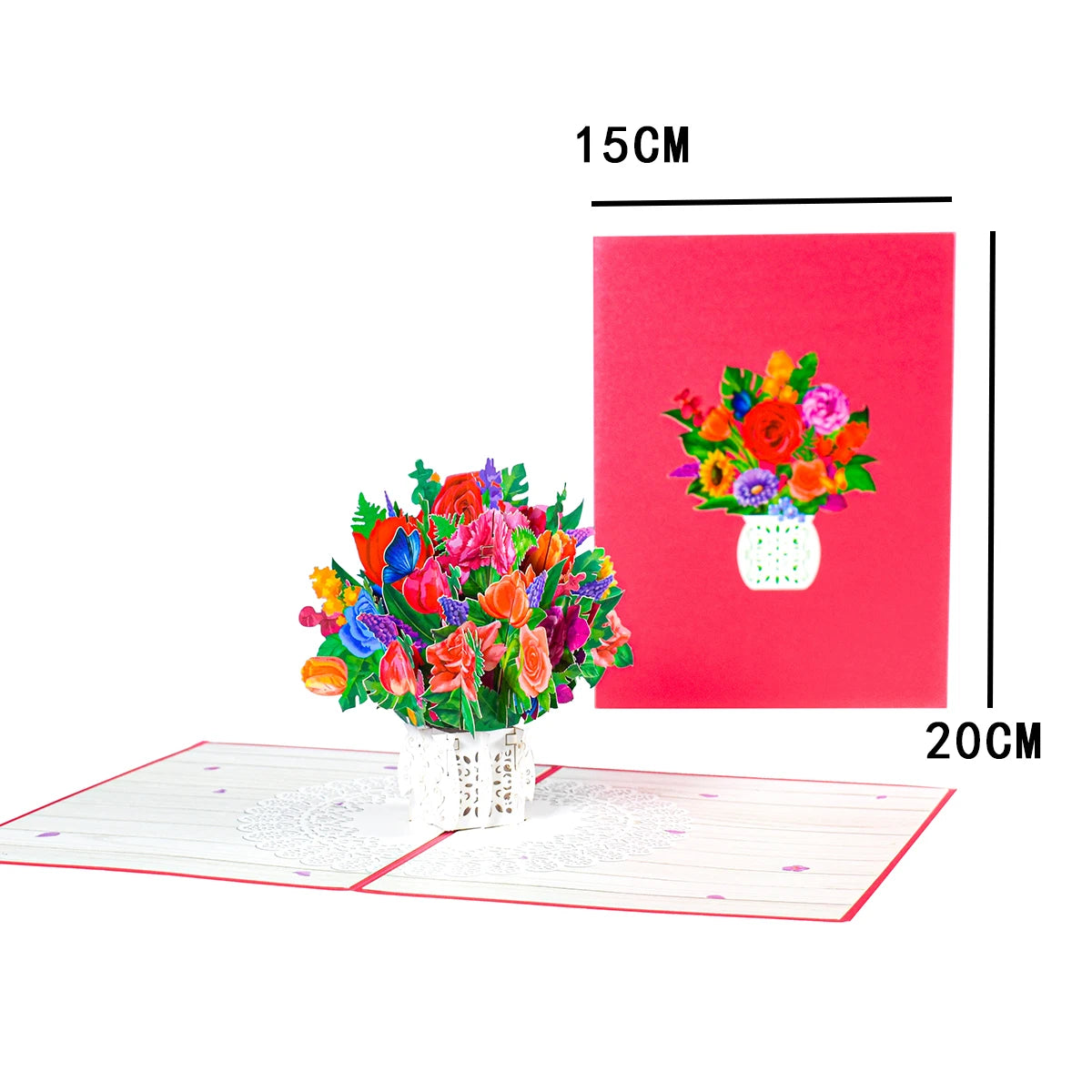 Magic Ants Pop Up Flower Card Flora 3D Greeting Card