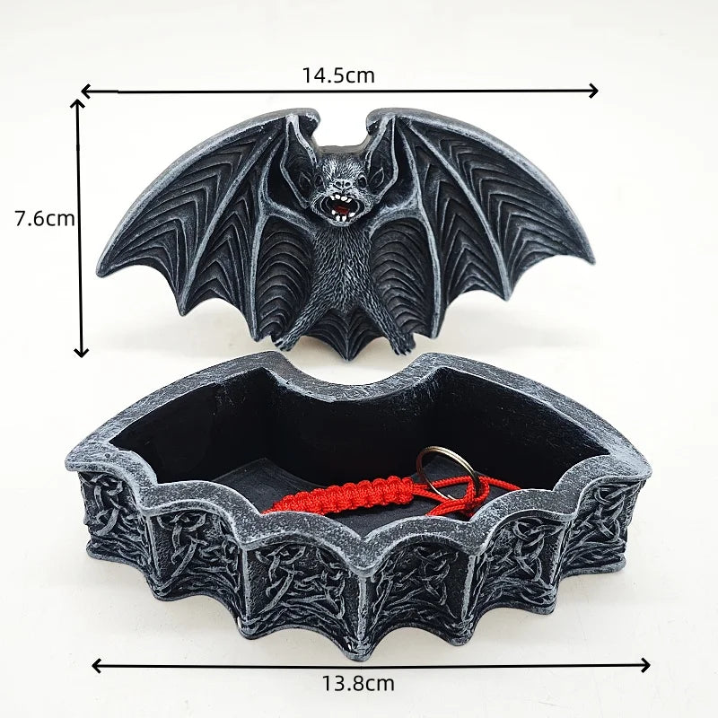 Silicone Mold Bat Jewelry Box DIY Halloween Decor Gypsum Craft Tools