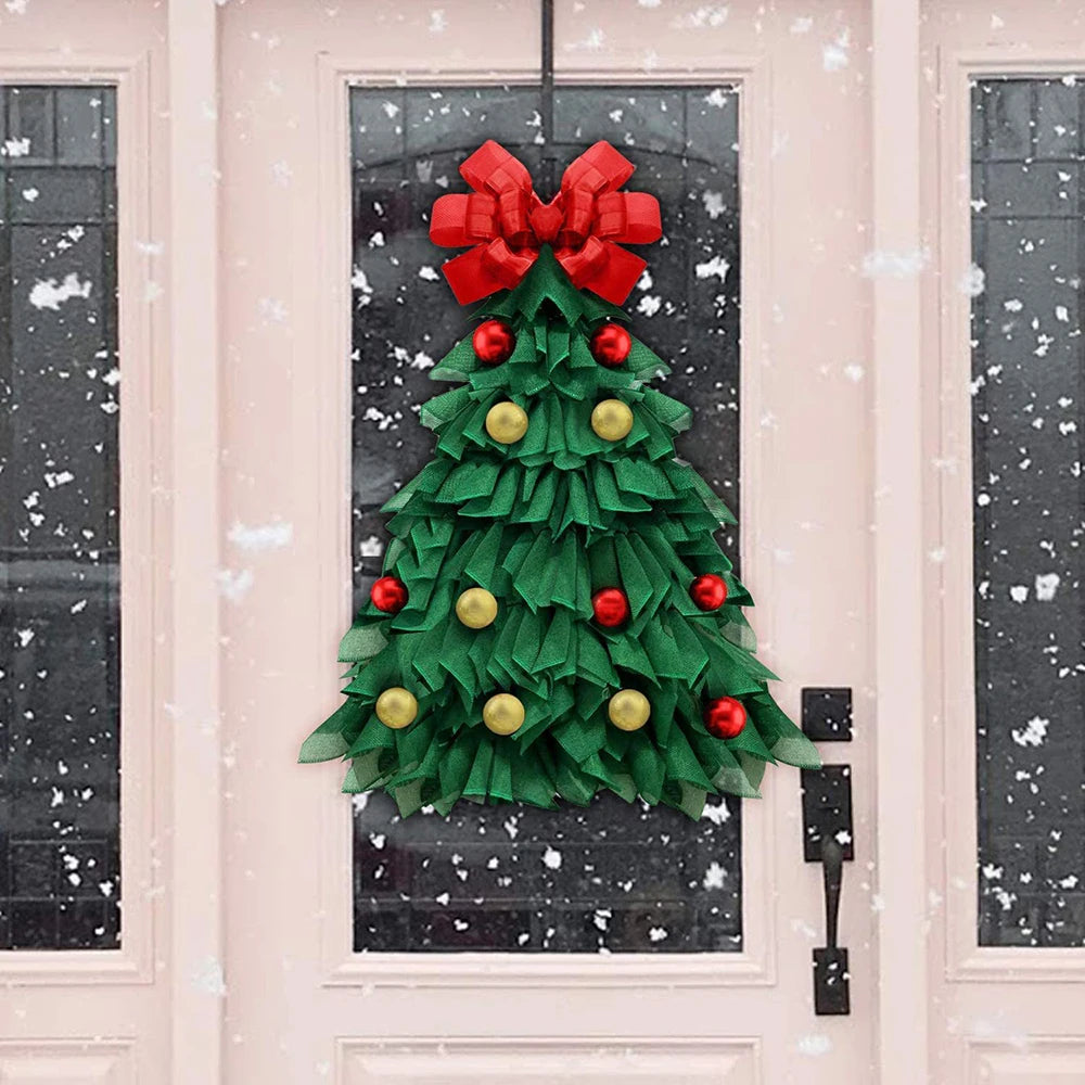 FZCSPEED Christmas Wreath for Front Door Christmas Collection Wreaths Artificial Festival Decor for Indoor Outdoor Wall Window