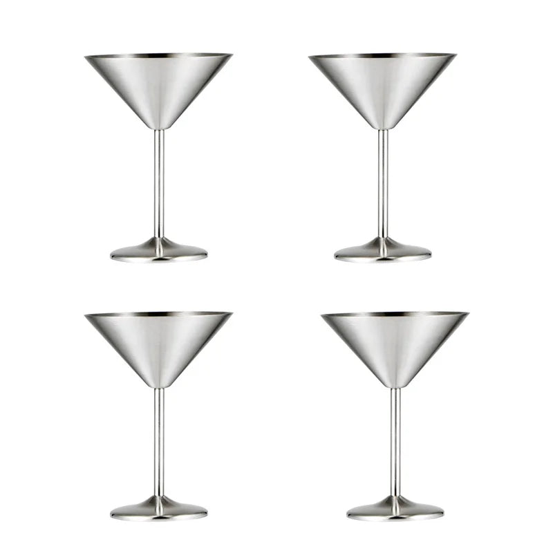 304 Stainless Steel Martini Glasses Set For Bar And Events