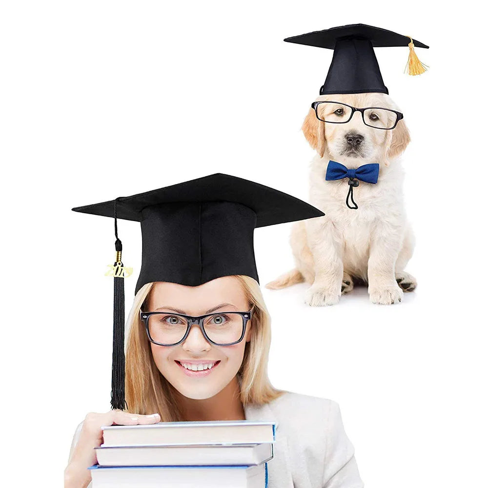 NONECN Pet Graduation Cap For Dogs Cats Tassel Hat