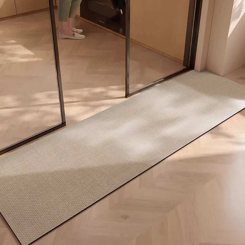 Kitchen Rug Waterproof Floor Mat Anti-slip Mats PVC Leather Carpet Black Carpets Minimalist Home Decor Rugs Alfombra De Cocina