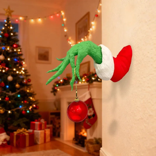 The Fairy Christmas Tree Is Decorated With Green Plush Toys Monster Arms Puppets And Fairy Christmas Trees To Decorate The Party