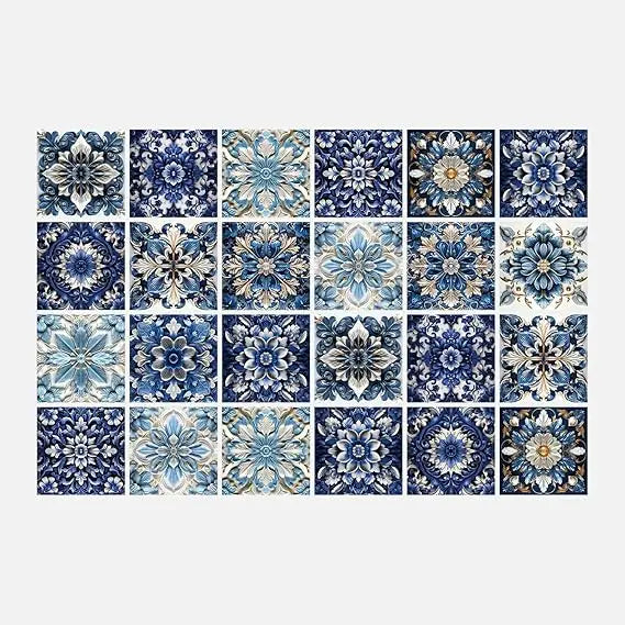 24 Piece Peel And Stick Tile Sticker Set For PVC Backsplash