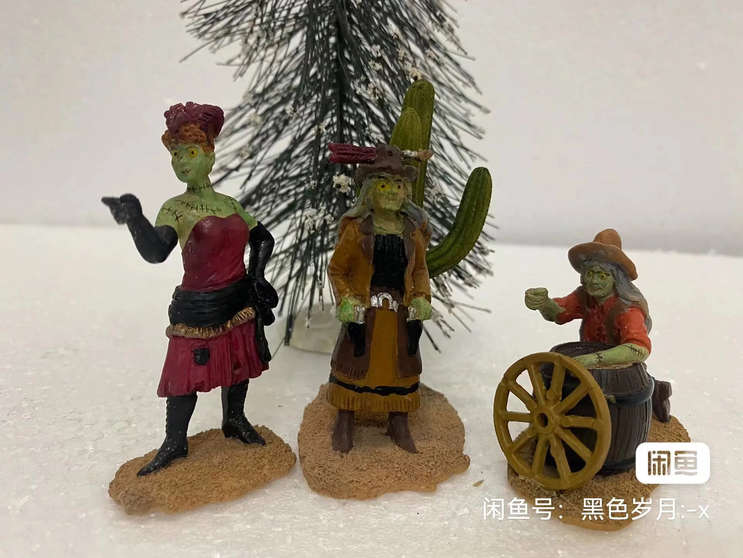 Halloween Decor Creative Halloween Scene Resin Ornaments Ghost Taking Pictures Figurine Garden Ornaments Home Decor Accessories