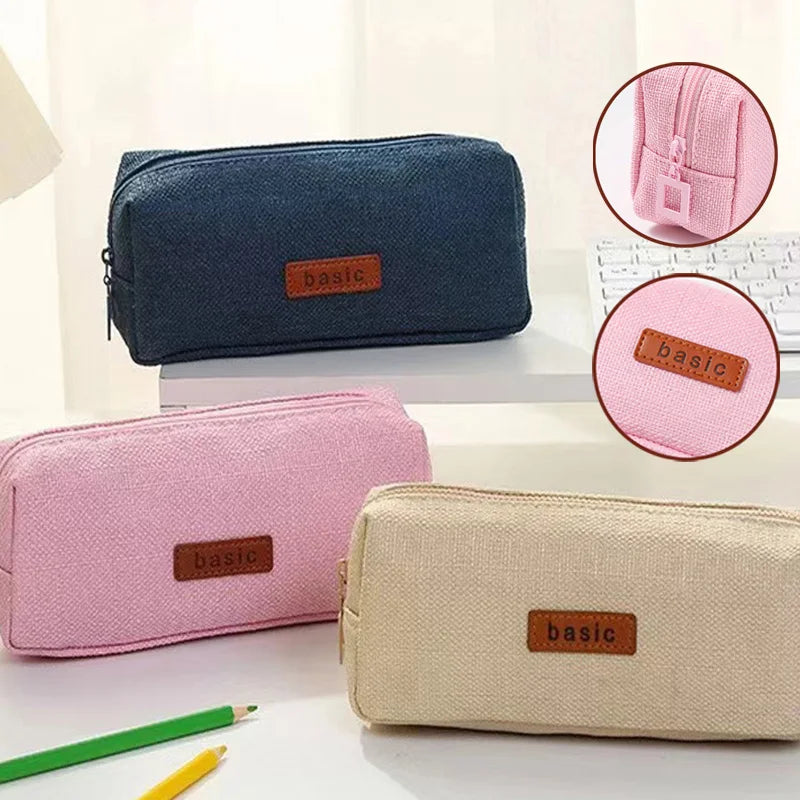 Pencil Case Bag for Girls and Boys Kawaii Washable Pen Box Multicolor Optional Cute Pen Pouch Back To School Stationery Supplies