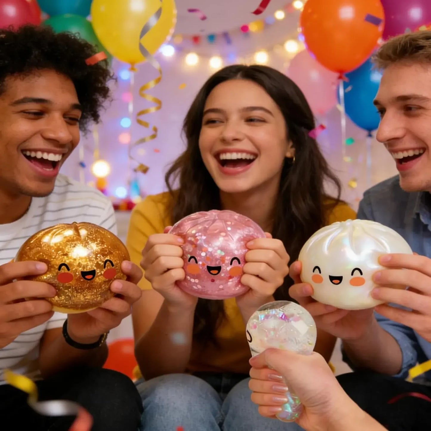 Viral Dumpling Squishy ULTRA RARE Gold Glitter Hidden Edition Dumpling Squishies Squishy Dumpling Slow Rise Stress Relief Soft.