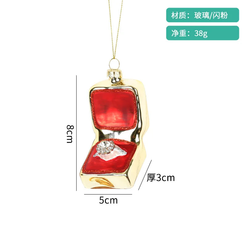 Car Pendant Christmas Decorations Glass Painting Christmas Tree Hanging Ornaments For Home New Year Kids Gift Toys