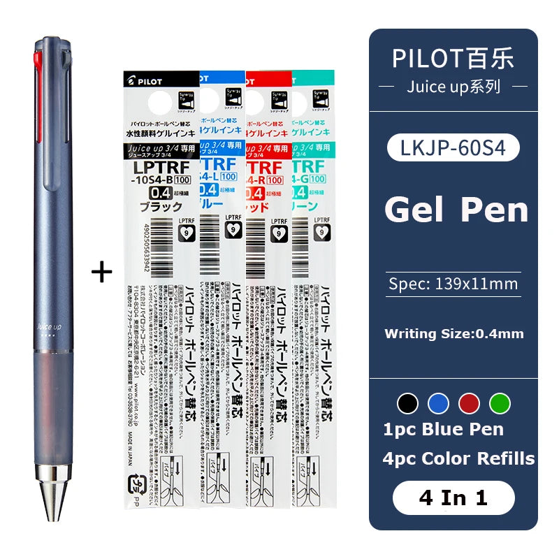 Japan Pilot JUICE UP Multifunctional Gel Pen 0.4MM 3Colors/4Colors Ballpoint Pens Back To School Office Statioinery Supplies