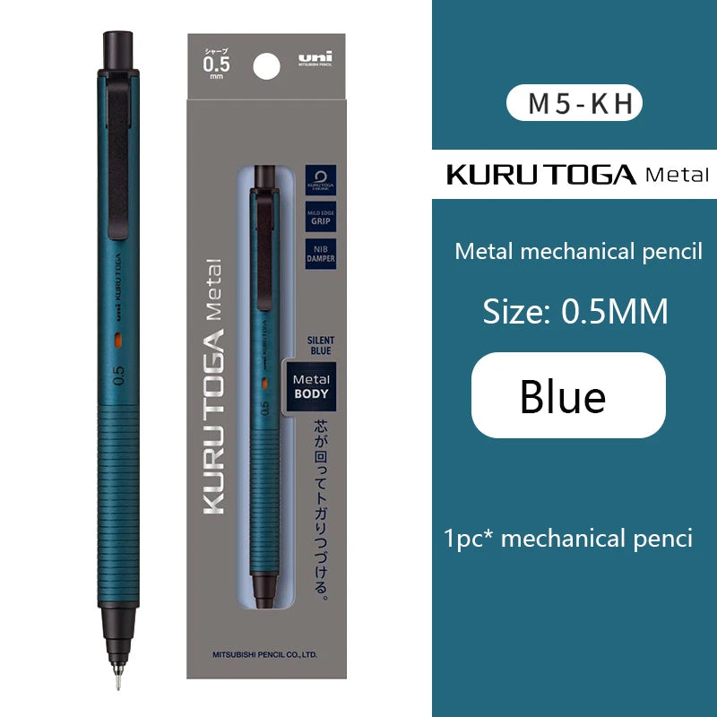 Luxury Japanese Stationery Uni Kuru Toga Mechanical Pencil M5-KW/KH with Wood Grip 0.5MM Automatic Pencil for Back To School