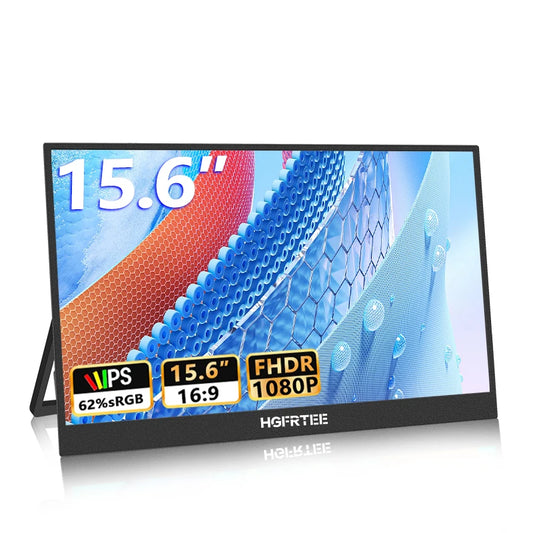 HGFRTEE Portable FHD IPS Monitor For Laptop Gaming Type C