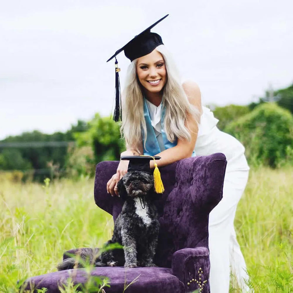 NONECN Pet Graduation Cap For Dogs Cats Tassel Hat