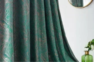 New Thick High-precision Black-out Curtains for Living Room Bedroom High-end Jacquard  Curtain Customize Soft Fabric Finished