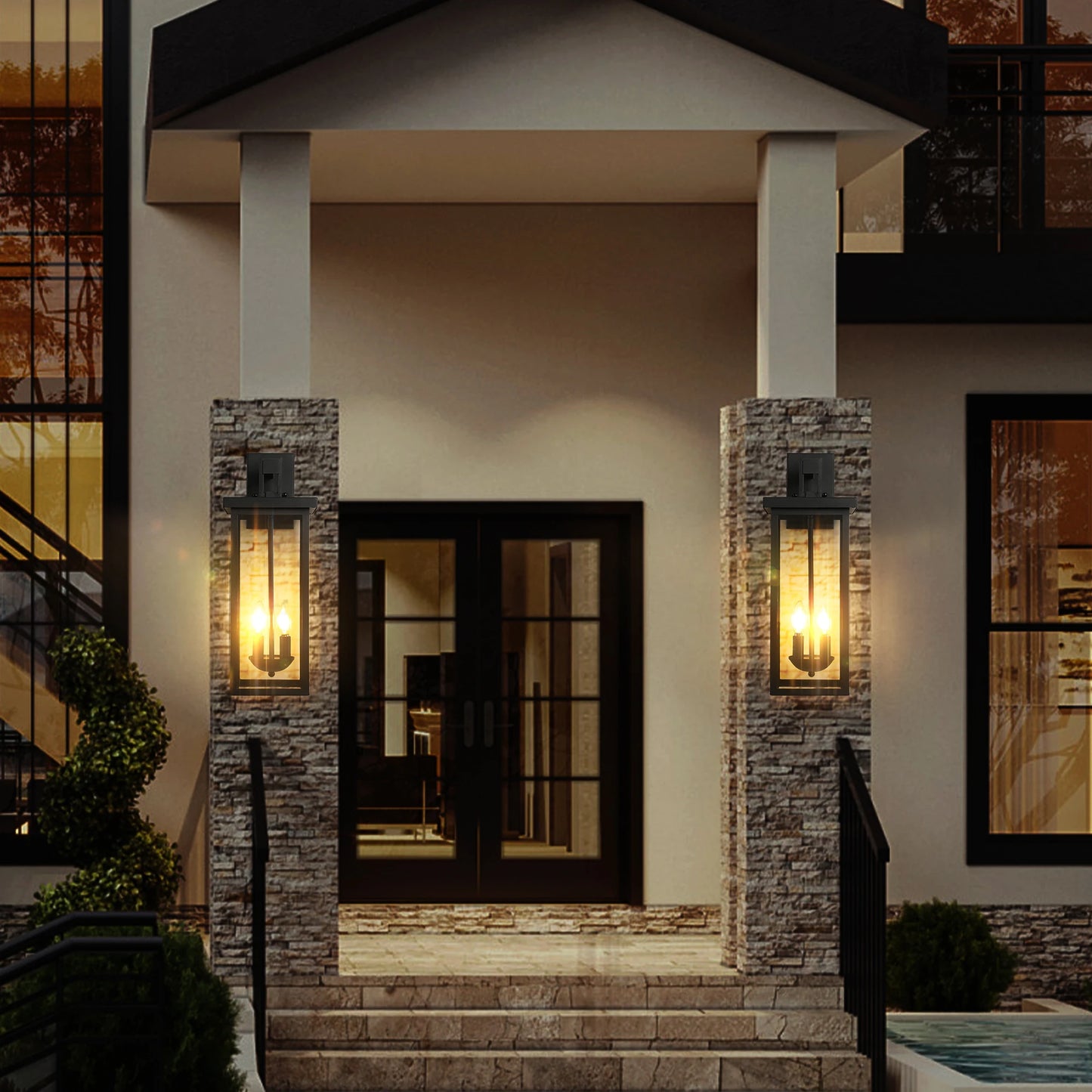 Arlgsite Outdoor Wall Lantern Dusk To Dawn Sensor Aluminum