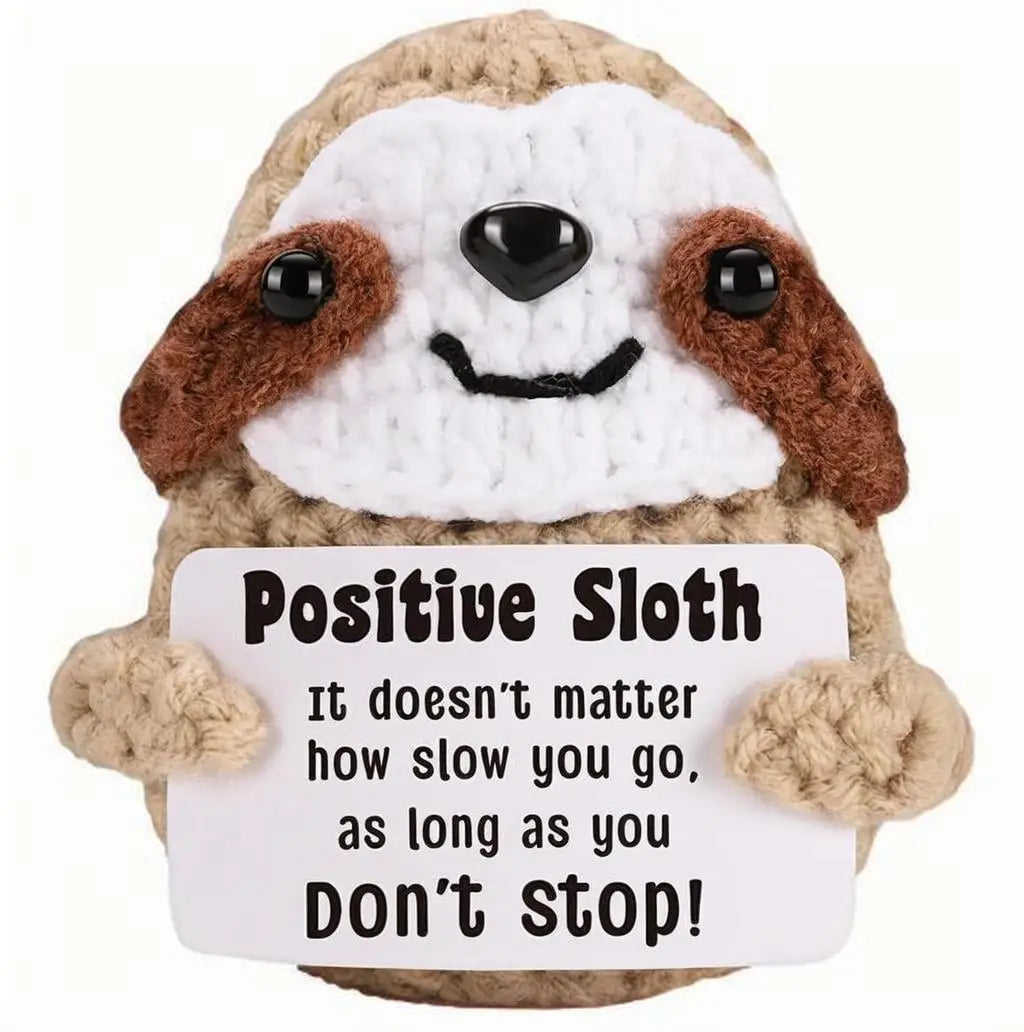 Positive Crochet Animals Christmas Birthday Gifts for Women Men Emotional Mom Dad Daughter Sister Friend Desk Home Fall Decor
