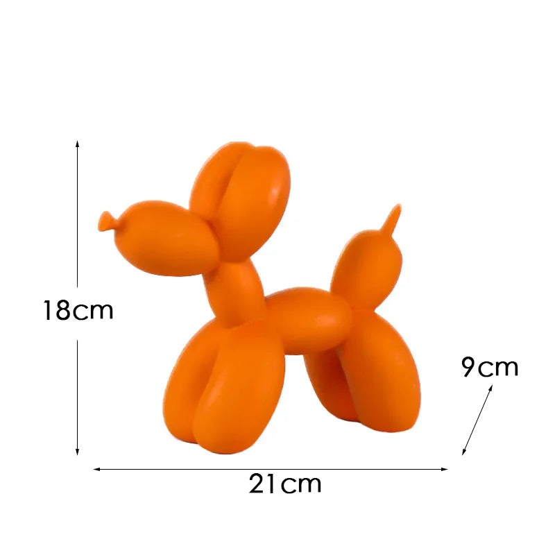 Whimsical Water-Transfer Balloon Dog Sculpture-Dazzling Graffiti Art Decor for Living Room/Entryway,Vibrant TV Stand Centerpiece