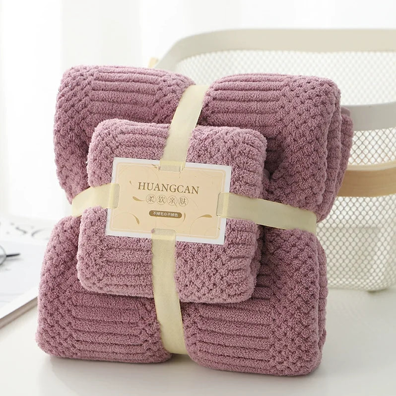 70x140cm Bamboo Charcoal Coral Velvet Bath Towel For Adult Soft Absorbent Bamboo Carbon Fiber Household Bathroom Towel Sets