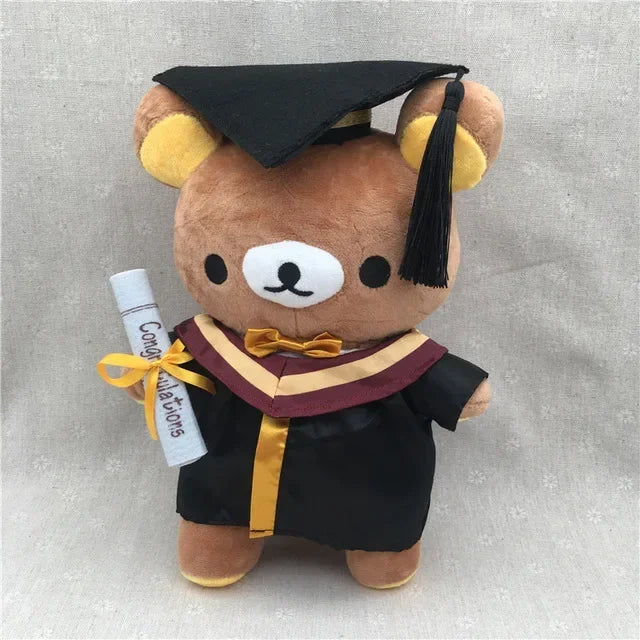 Potdemiel Rilakkuma Graduation Plush Bear Mortarboard Cosplay