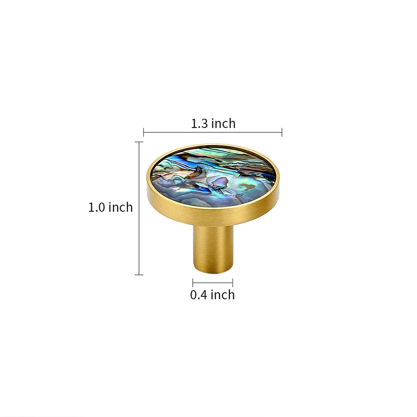 Dooroom Brass Furniture Handles Shell Simple Nordic Pastoral Wardrobe Dresser Knobs Cupboard Cabinet Drawer Round Colorful Pulls