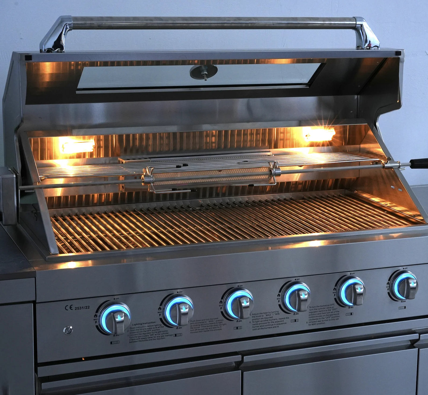 Modern Modular Functional Stainless Steel Outdoor Kitchen Cabinets For Backyard Patio Garden With Grill Cooktop Sink Fridge LED
