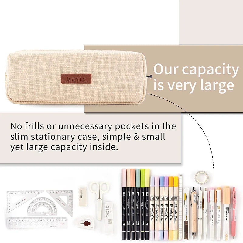 Pencil Case Bag for Girls and Boys Kawaii Washable Pen Box Multicolor Optional Cute Pen Pouch Back To School Stationery Supplies