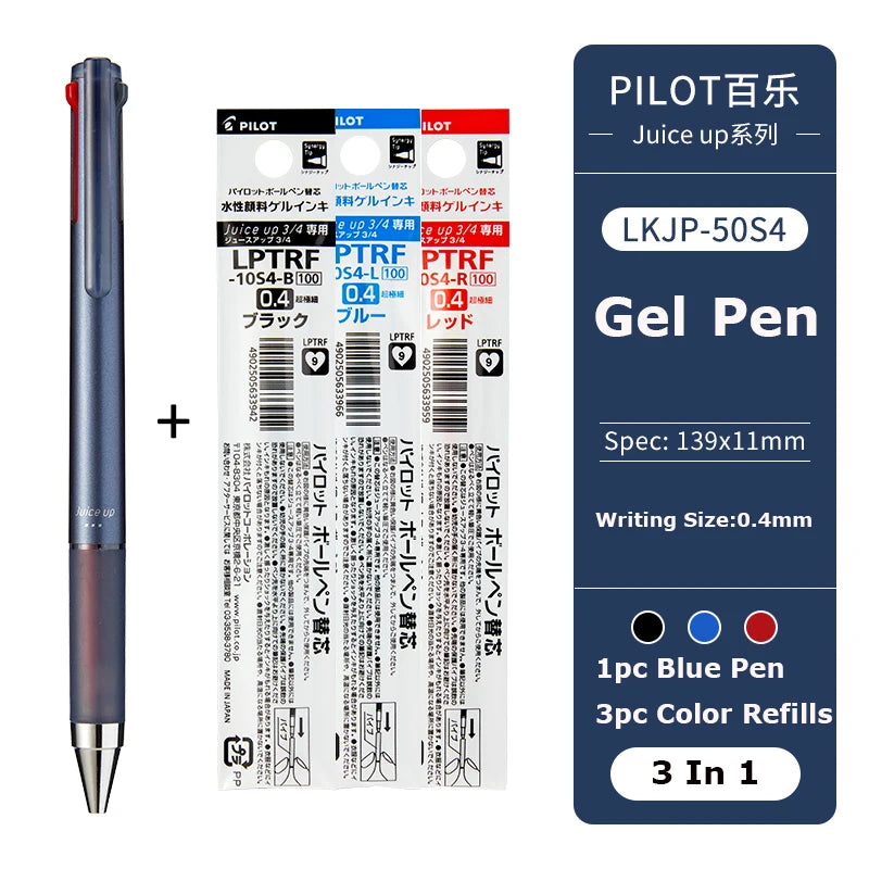 Japan Pilot JUICE UP Multifunctional Gel Pen 0.4MM 3Colors/4Colors Ballpoint Pens Back To School Office Statioinery Supplies