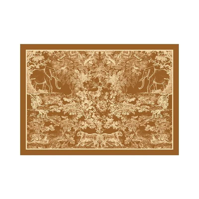 French Style Living Room Large Area Carpet Beige Bedroom Carpet Floral Leaf Pattern Decoration Rug Luxury Art Study Room Rugs IG