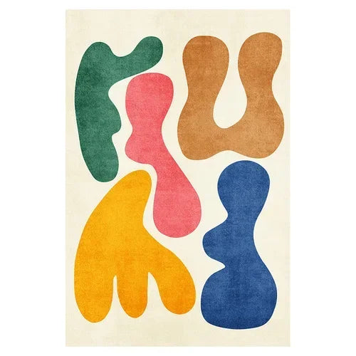 Facaishu Polyester Living Room Rug Cartoon Pattern Carpet